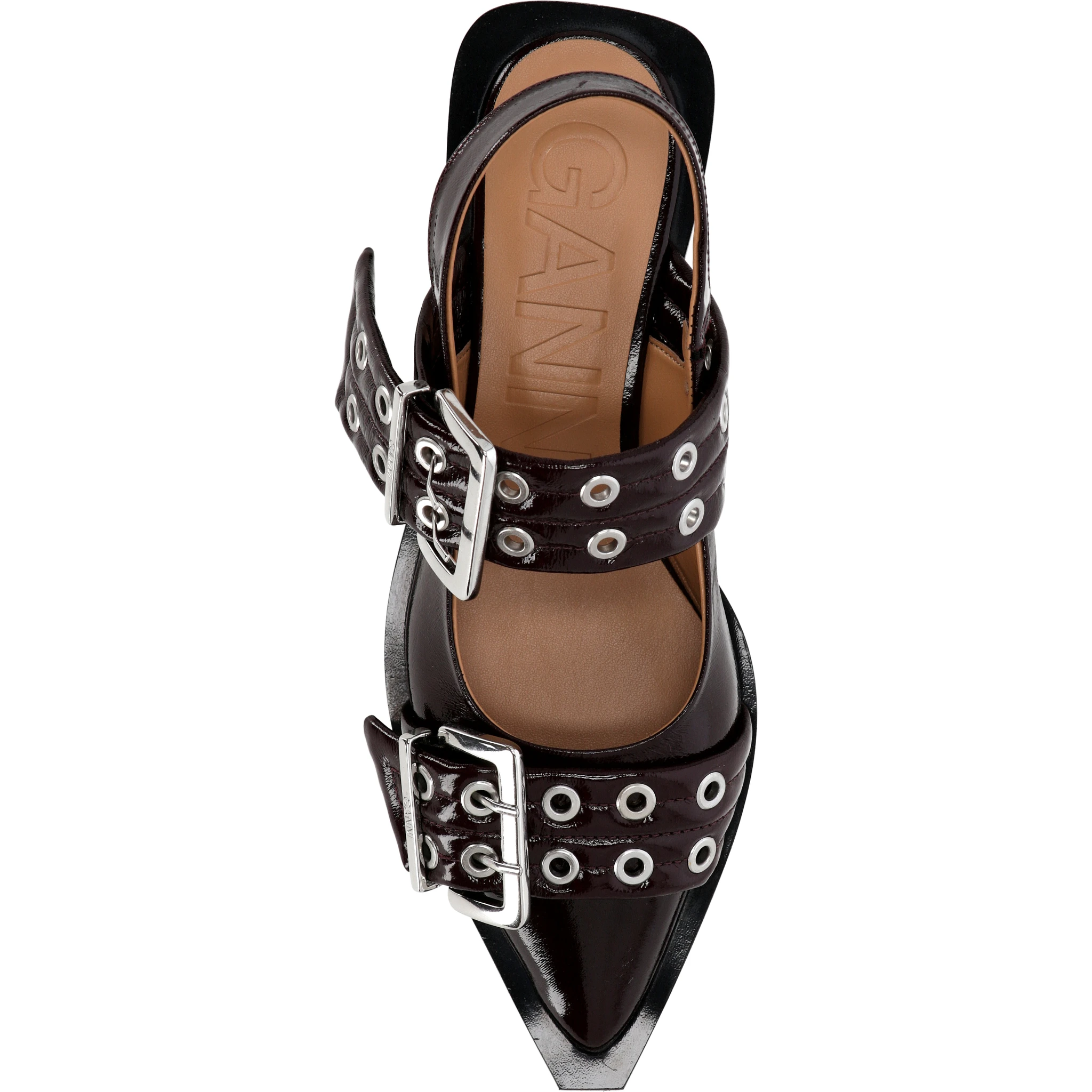 حذاء مسطح من غاني، لونه بنفسجي