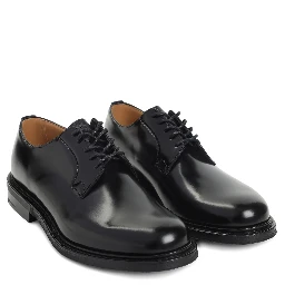 حذاء مسطح أسود من تشيرش