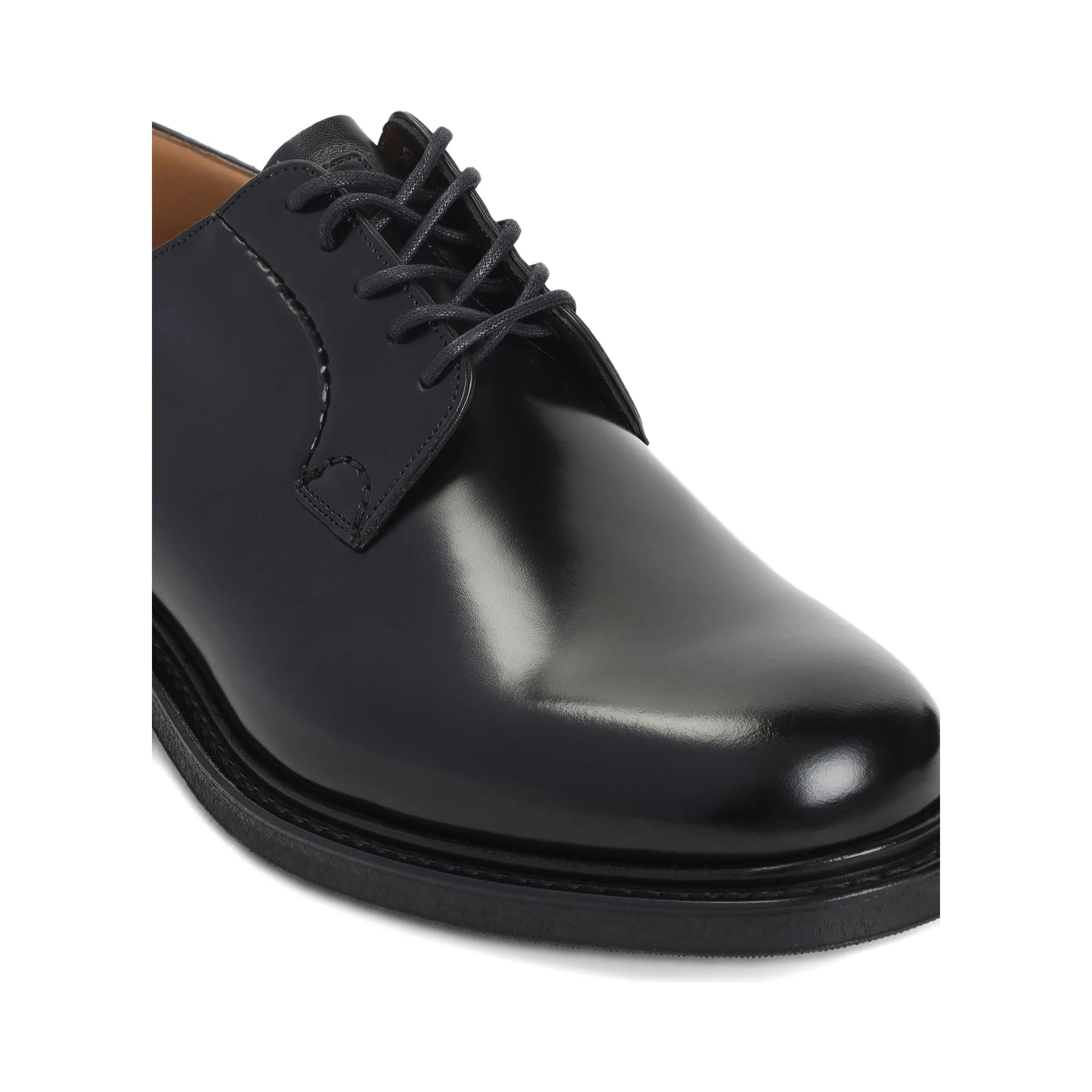 حذاء مسطح أسود من تشيرش