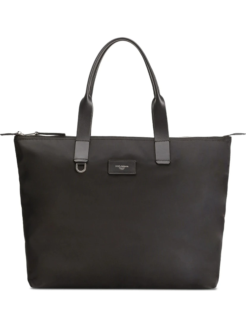 logo-plaque tote bag