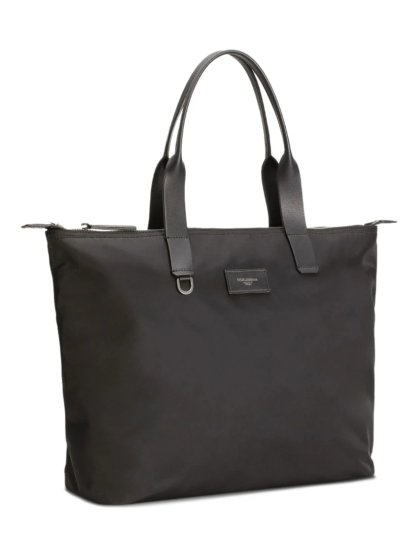logo-plaque tote bag