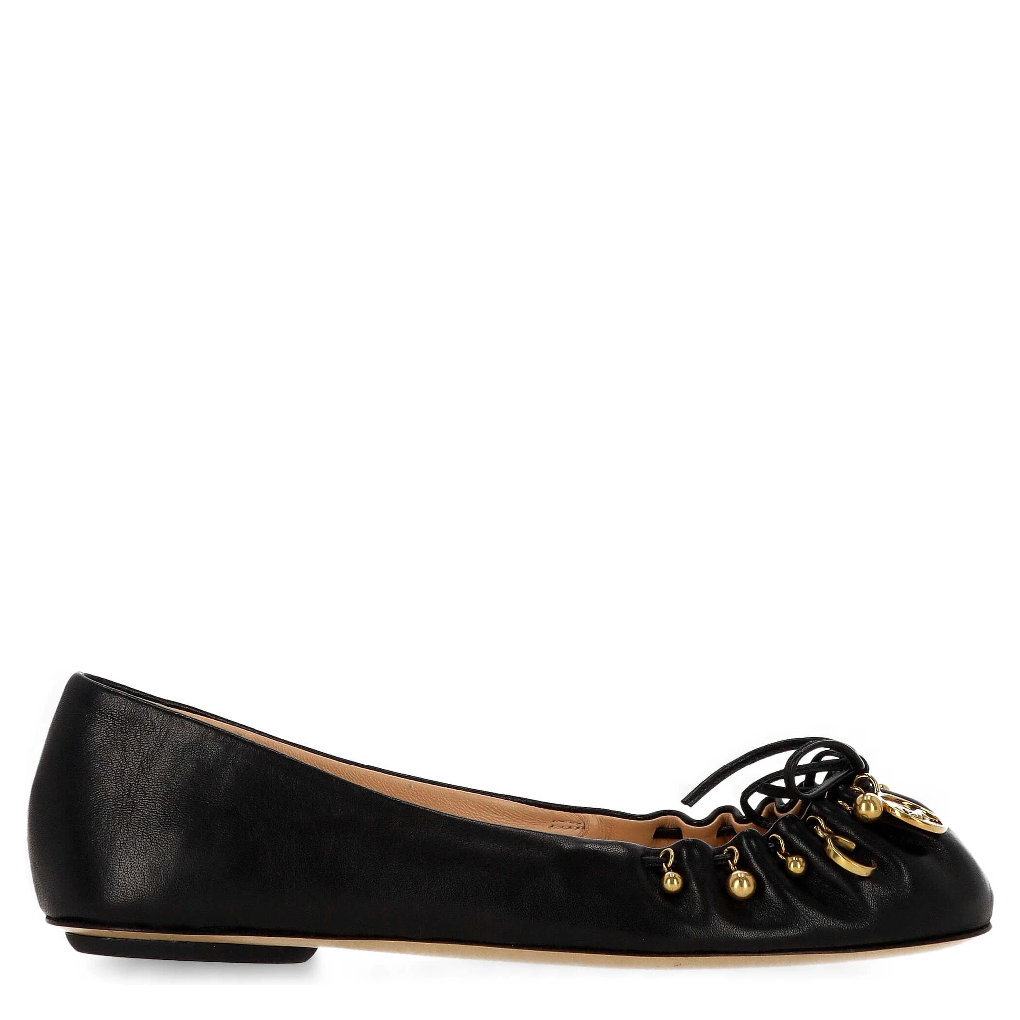 حذاء مسطح أسود من كلوي