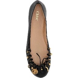 حذاء مسطح أسود من كلوي