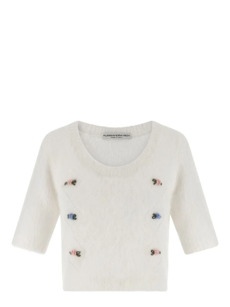 Alessandra Rich Sweaters White