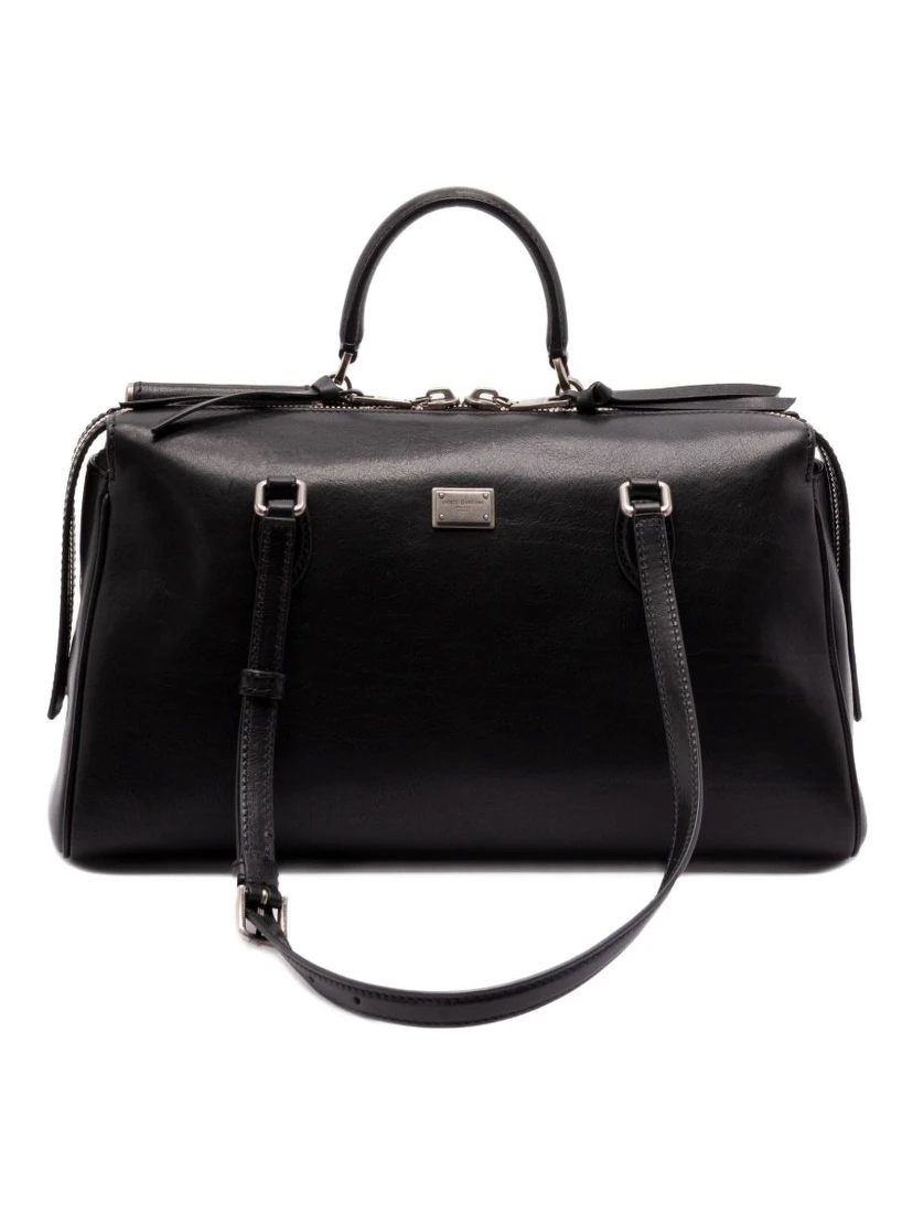 Vittoria zip-top leather travel bag