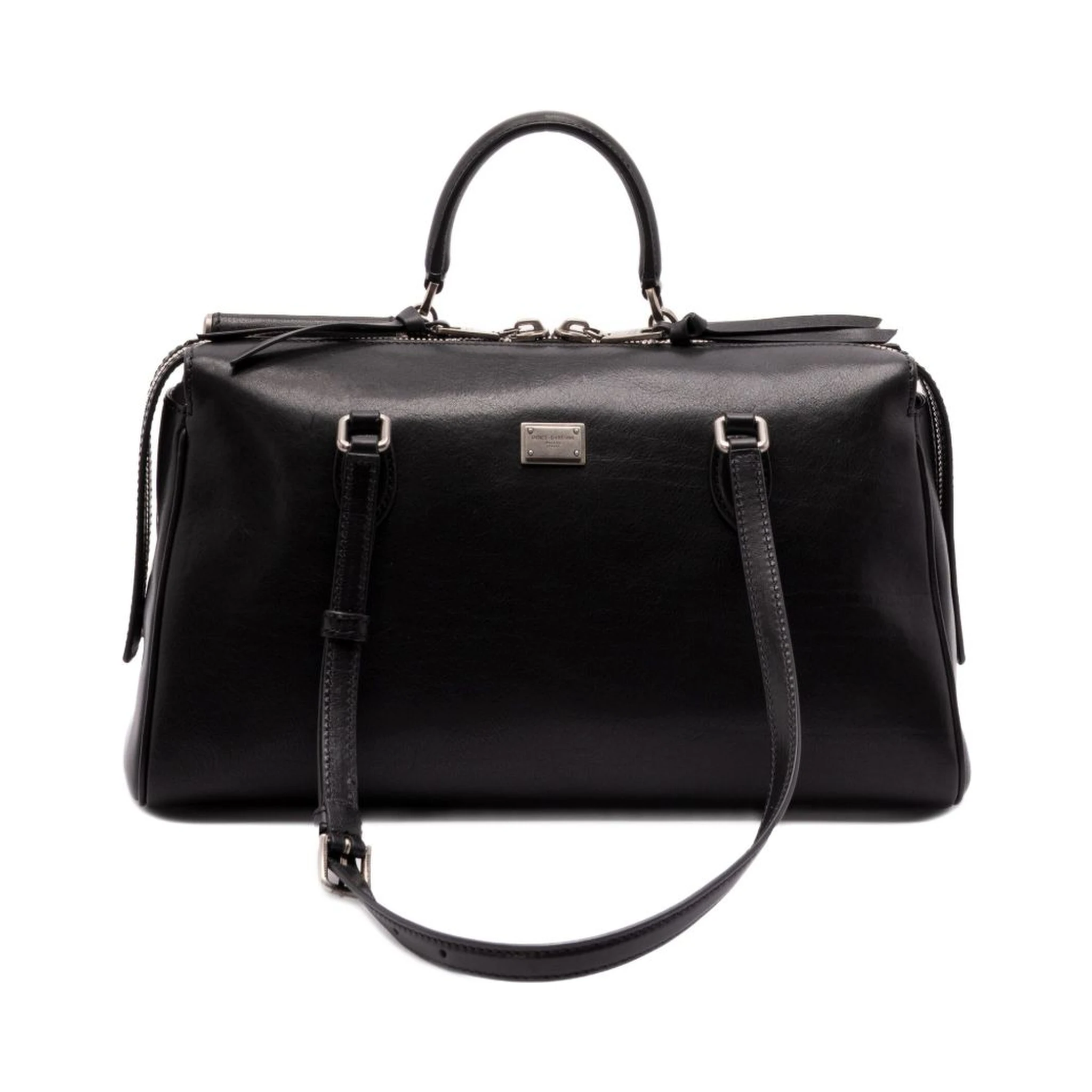 Vittoria zip-top leather travel bag
