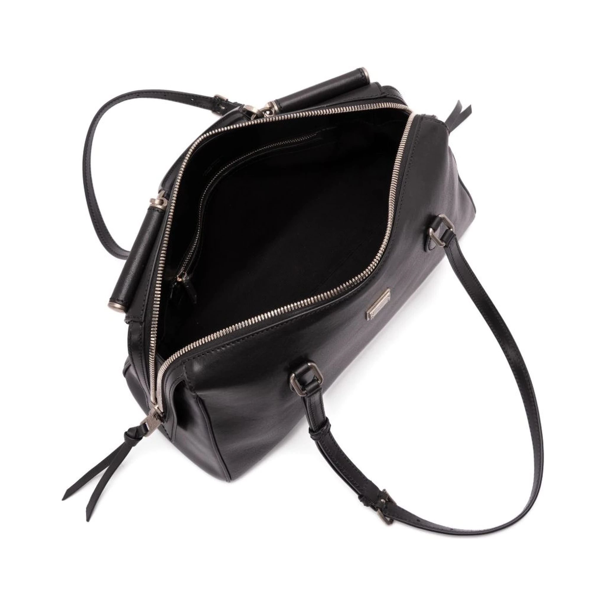 Vittoria zip-top leather travel bag