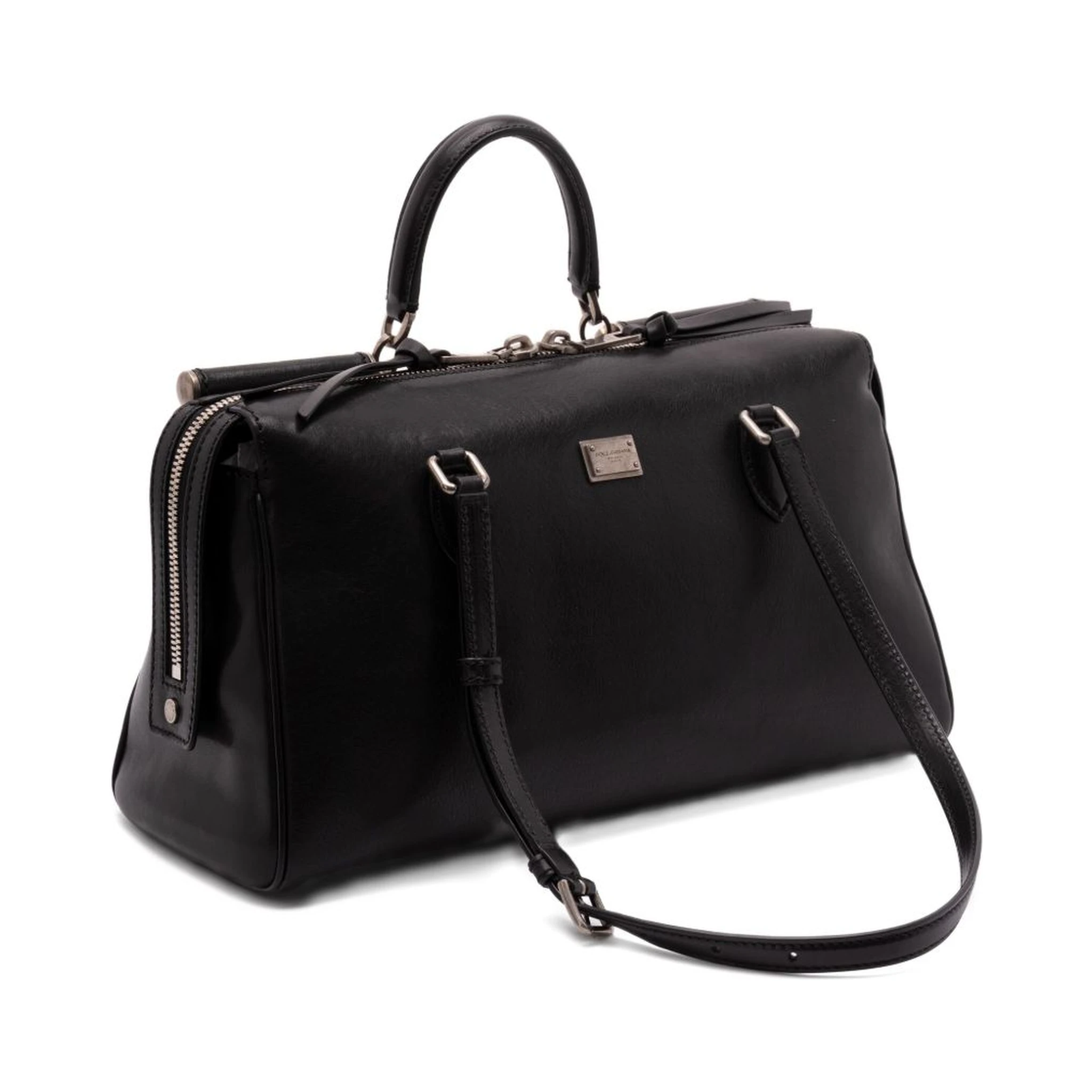 Vittoria zip-top leather travel bag