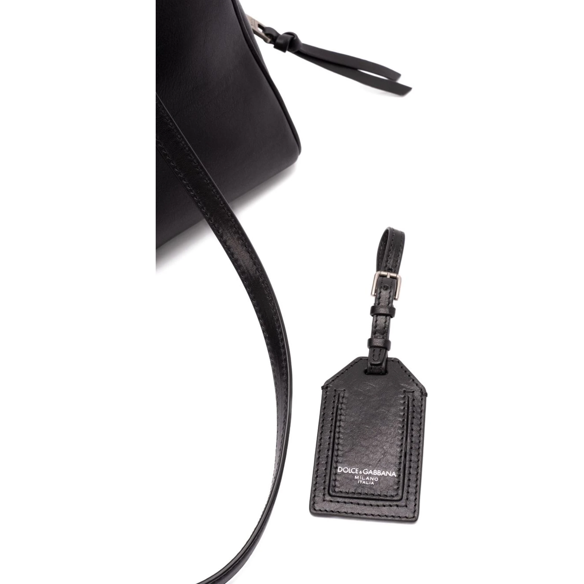 Vittoria zip-top leather travel bag