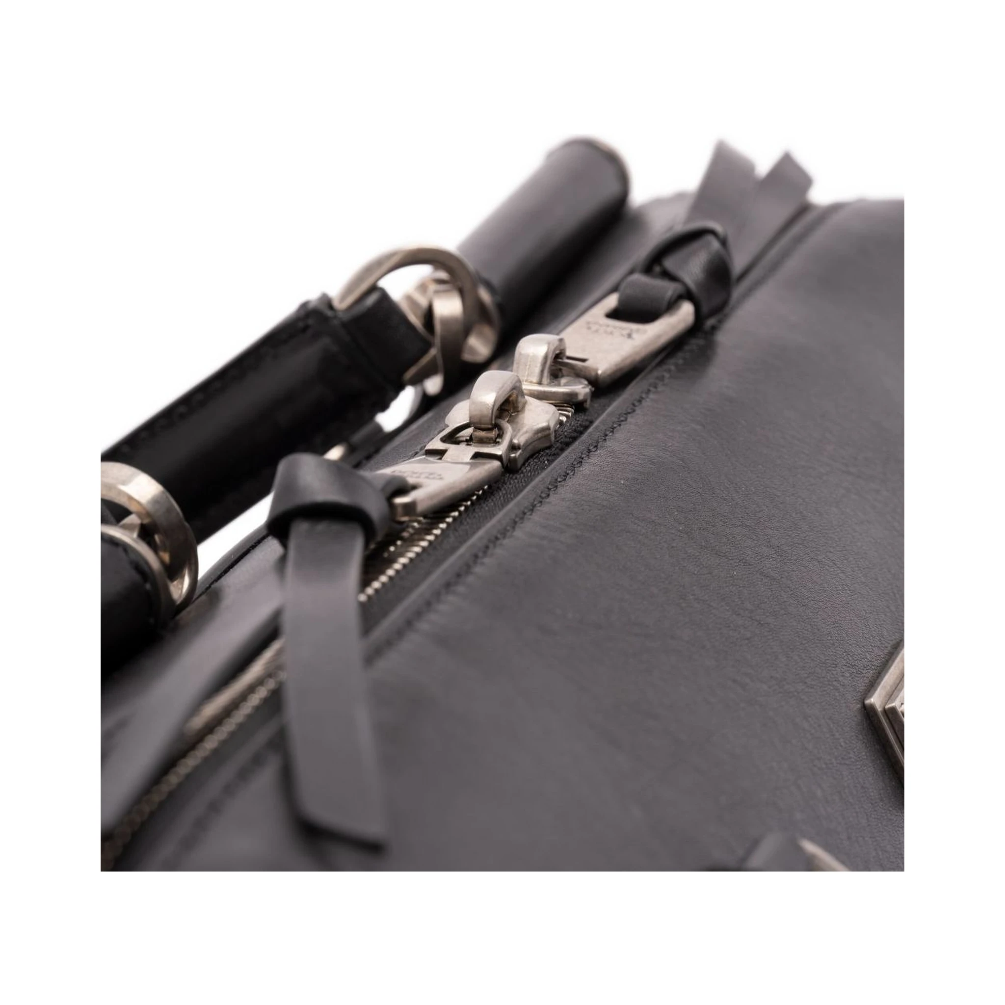 Vittoria zip-top leather travel bag