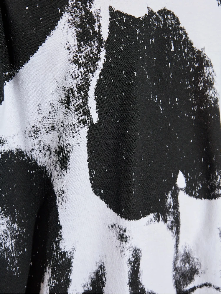 Skull-print cotton-jersey alternative