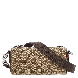 GG canvas mini cylinder bag