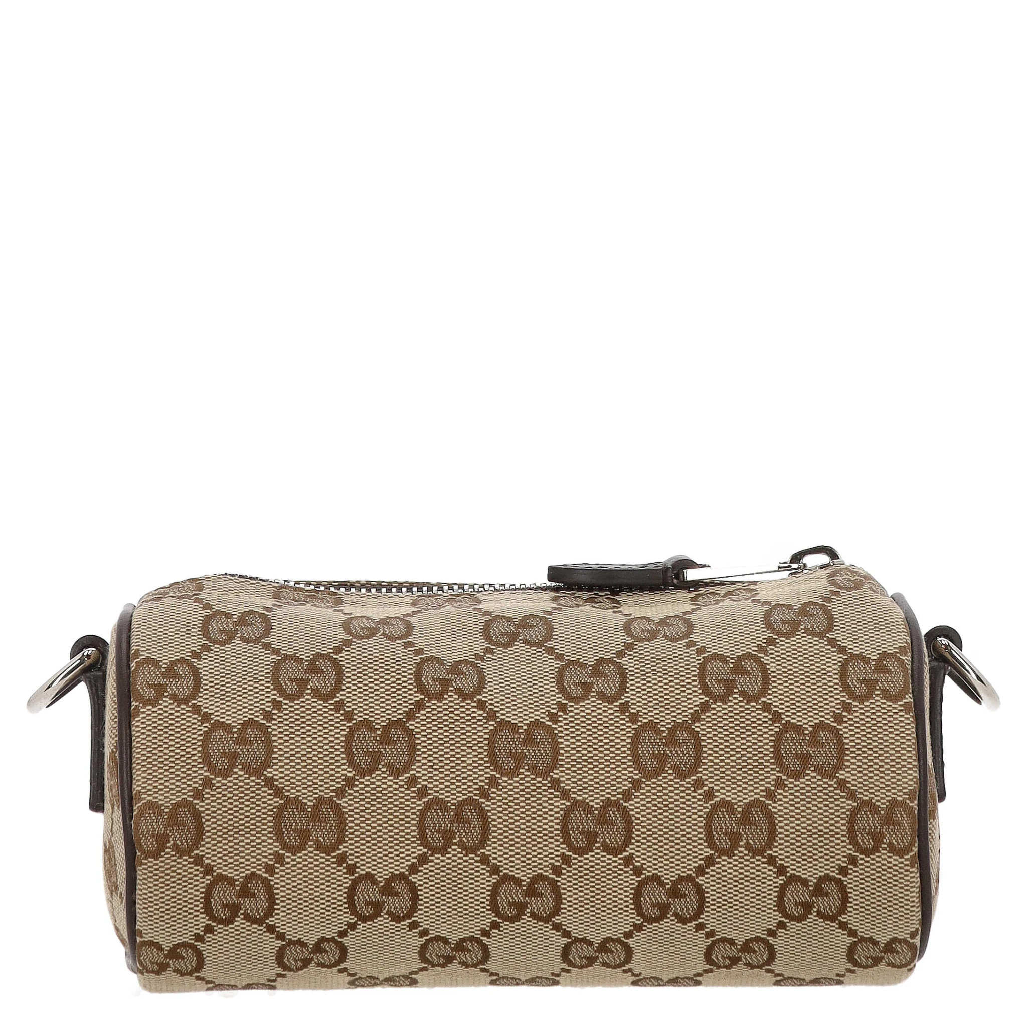 GG canvas mini cylinder bag
