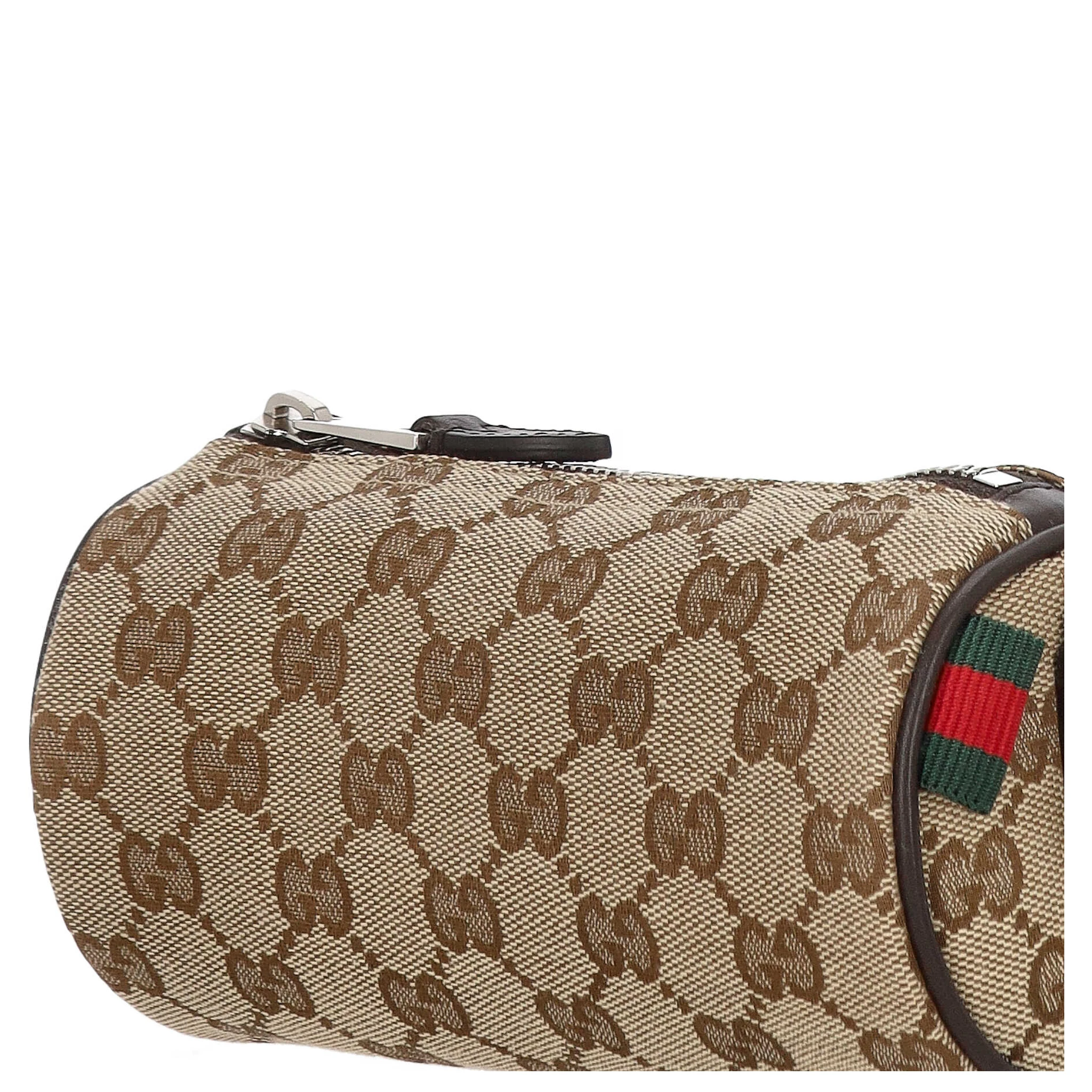 GG canvas mini cylinder bag