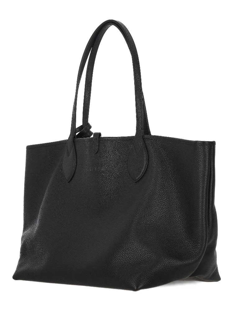 large Totissima reversible leather tote bag alternative