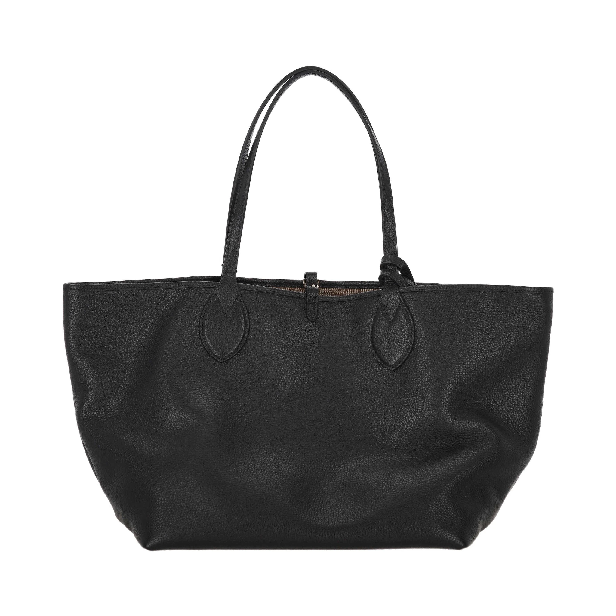large Totissima reversible leather tote bag