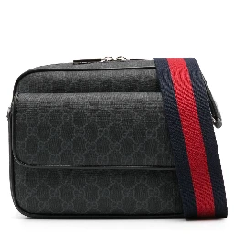 Small GG crossbody bag in black GG Supreme canvas