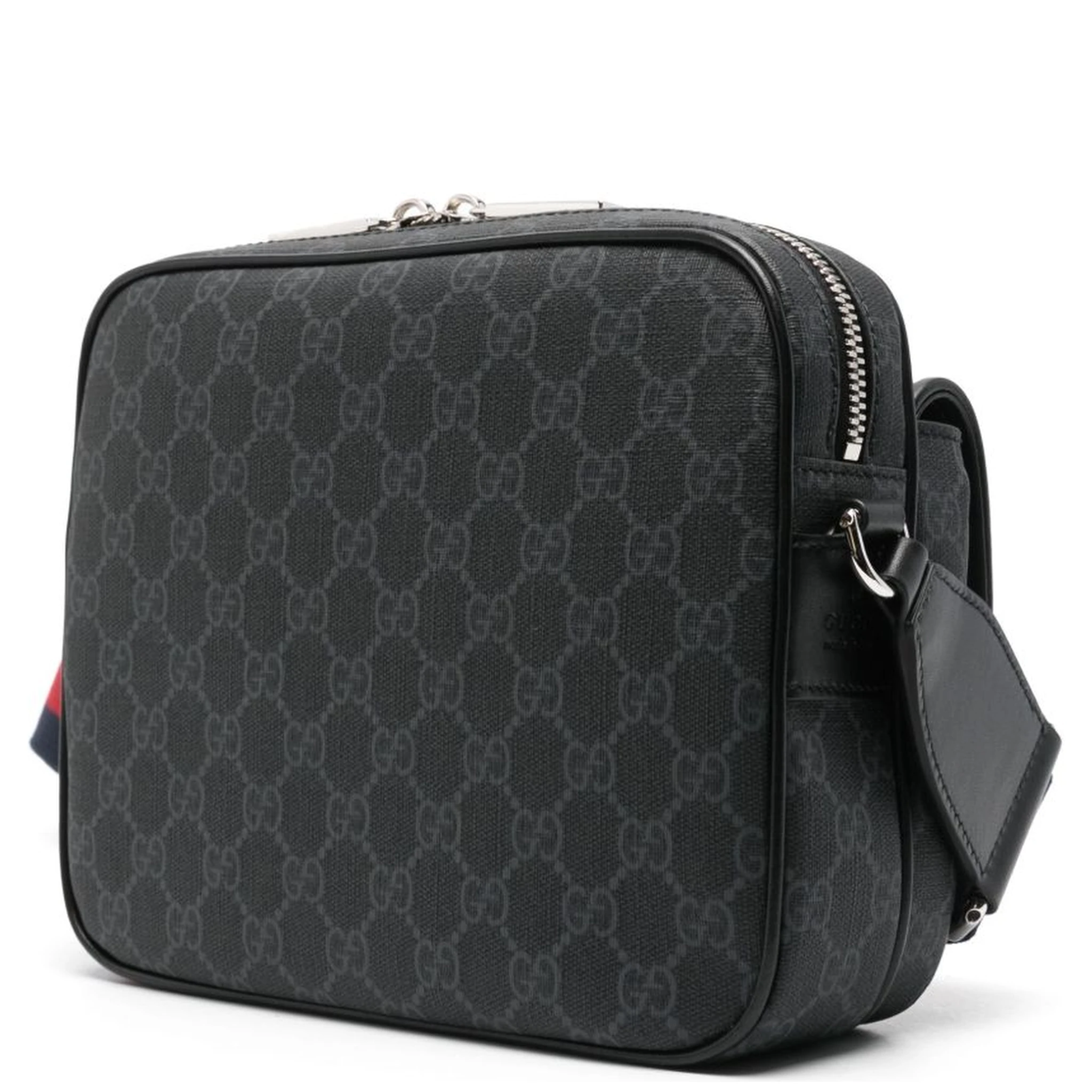Small GG crossbody bag in black GG Supreme canvas