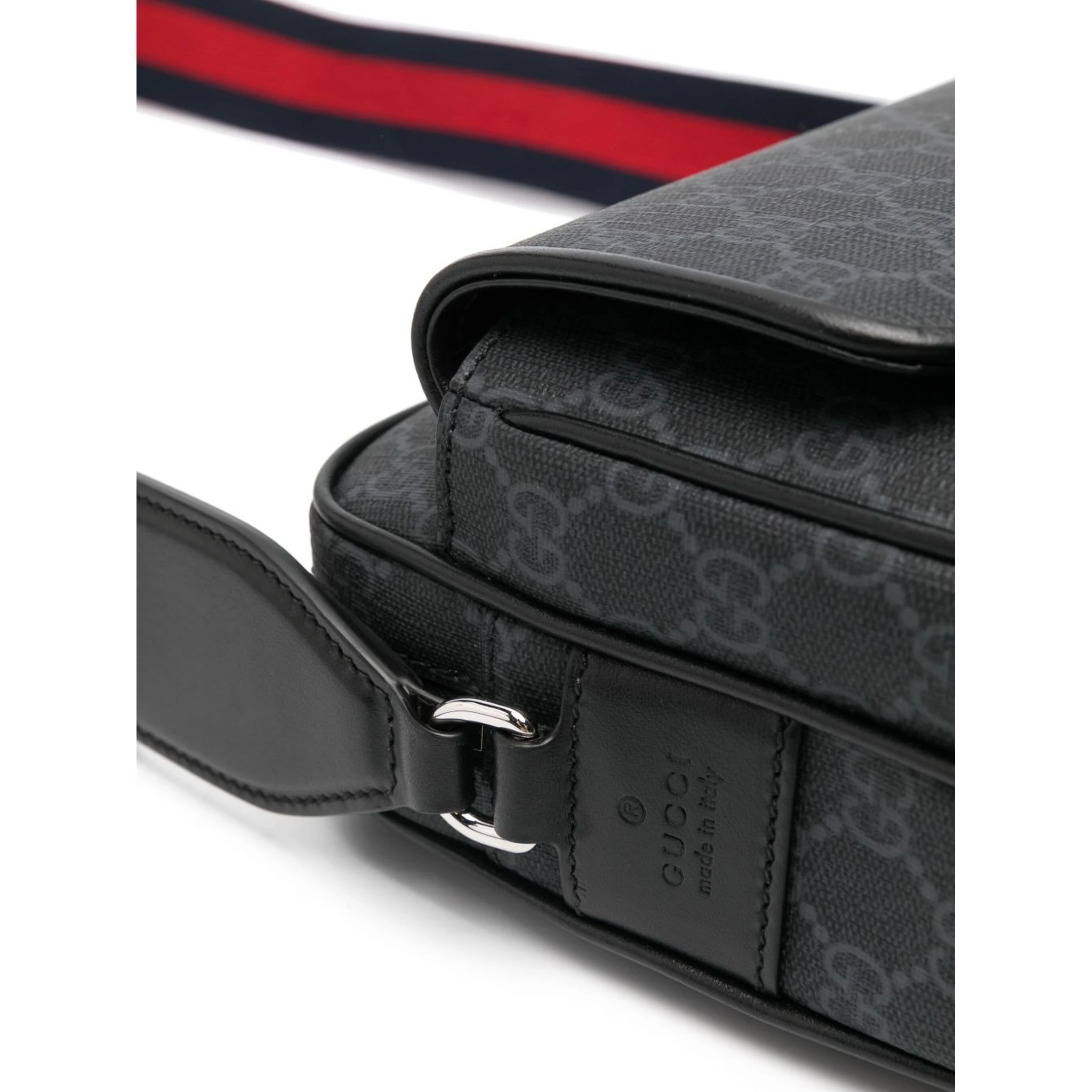 Small GG crossbody bag in black GG Supreme canvas