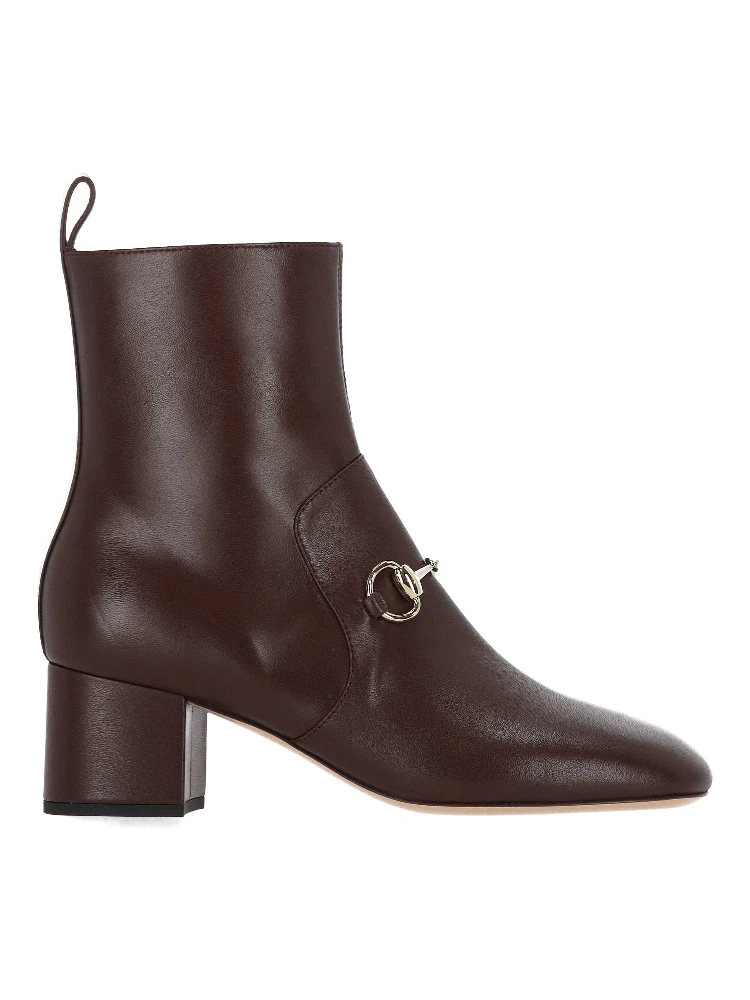 55mm Horsebit leather ankle boots