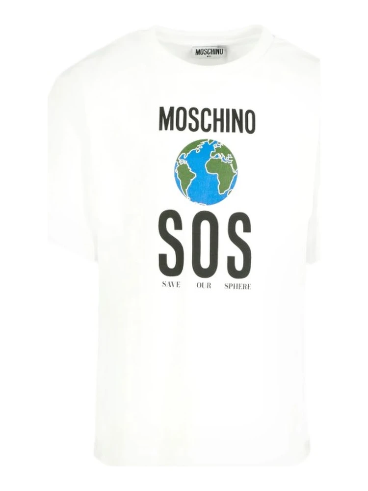 Moschino T-shirts and Polos White