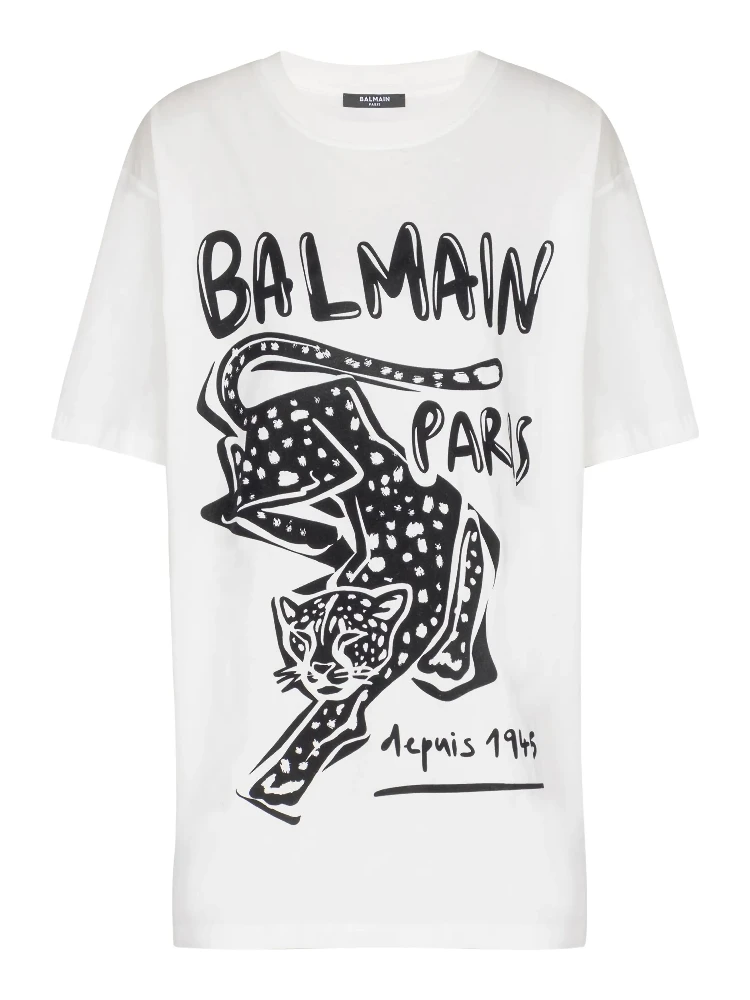 Balmain T-shirts and Polos White