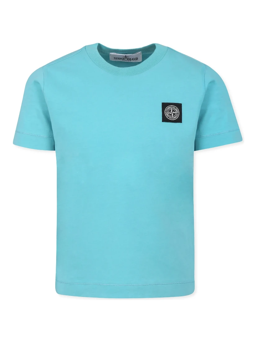STONE ISLAND KIDS T-shirts and Polos Clear Blue