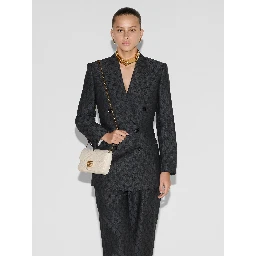 GG Marmont mini bag in white matelassé chevron leather