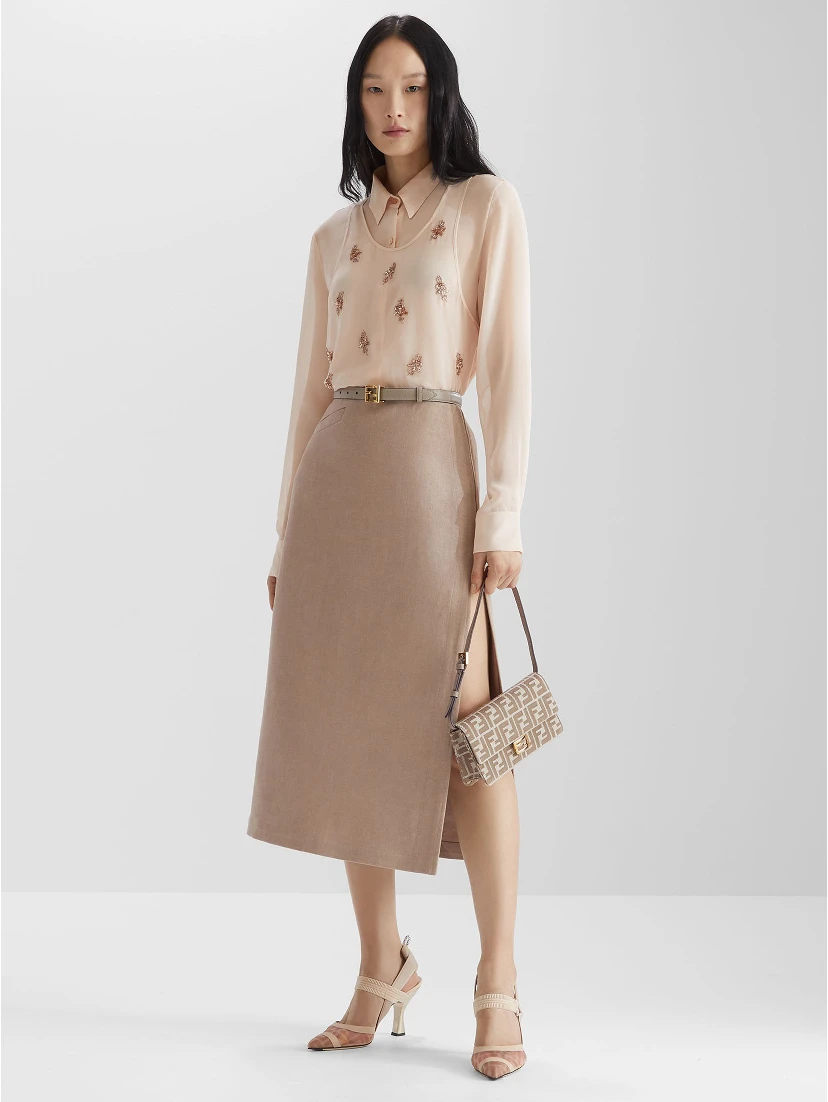 Fendi Skirts Beige