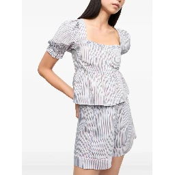 GANNI Shirts Clear Blue