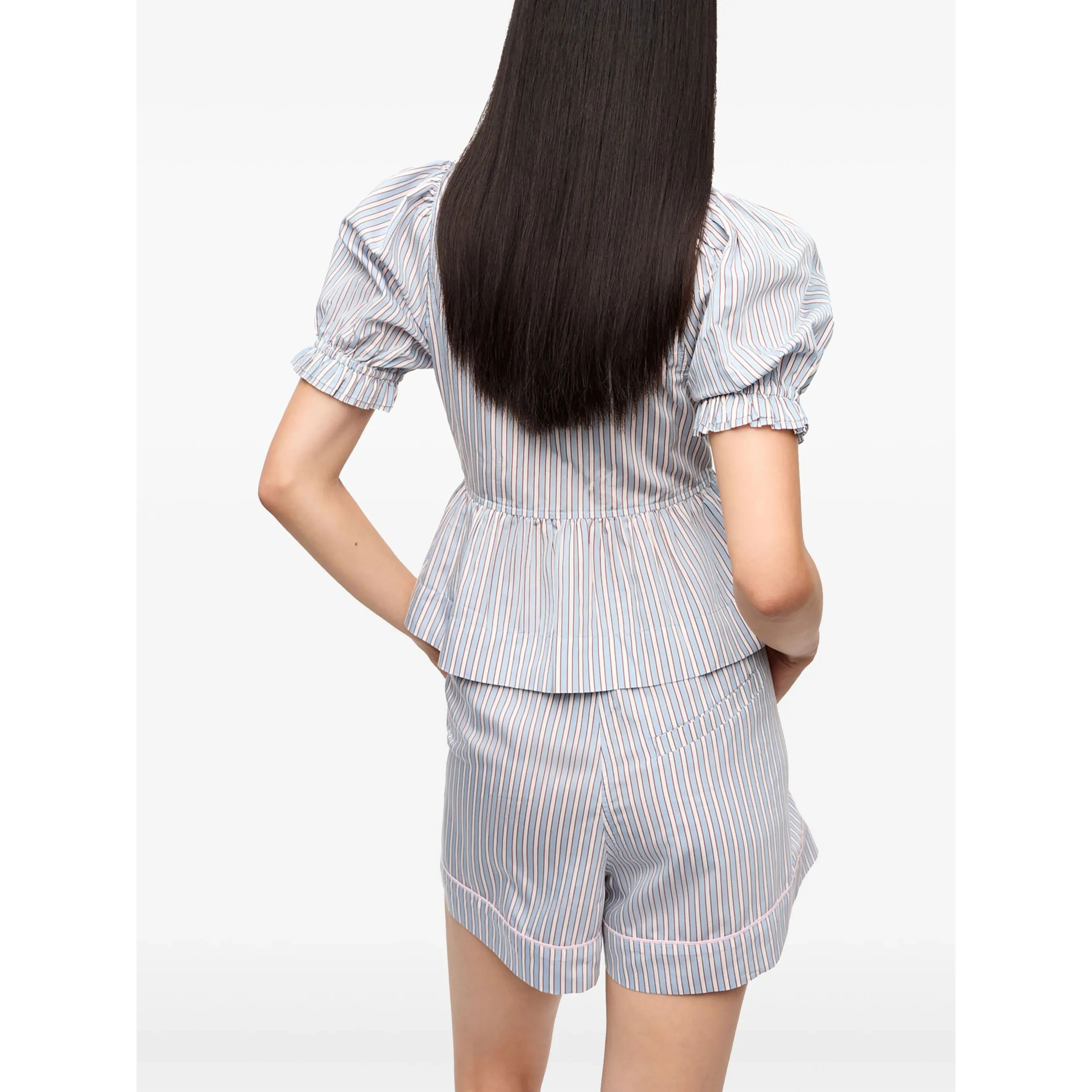 GANNI Shirts Clear Blue