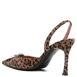 Amina Muaddi With Heel Brown