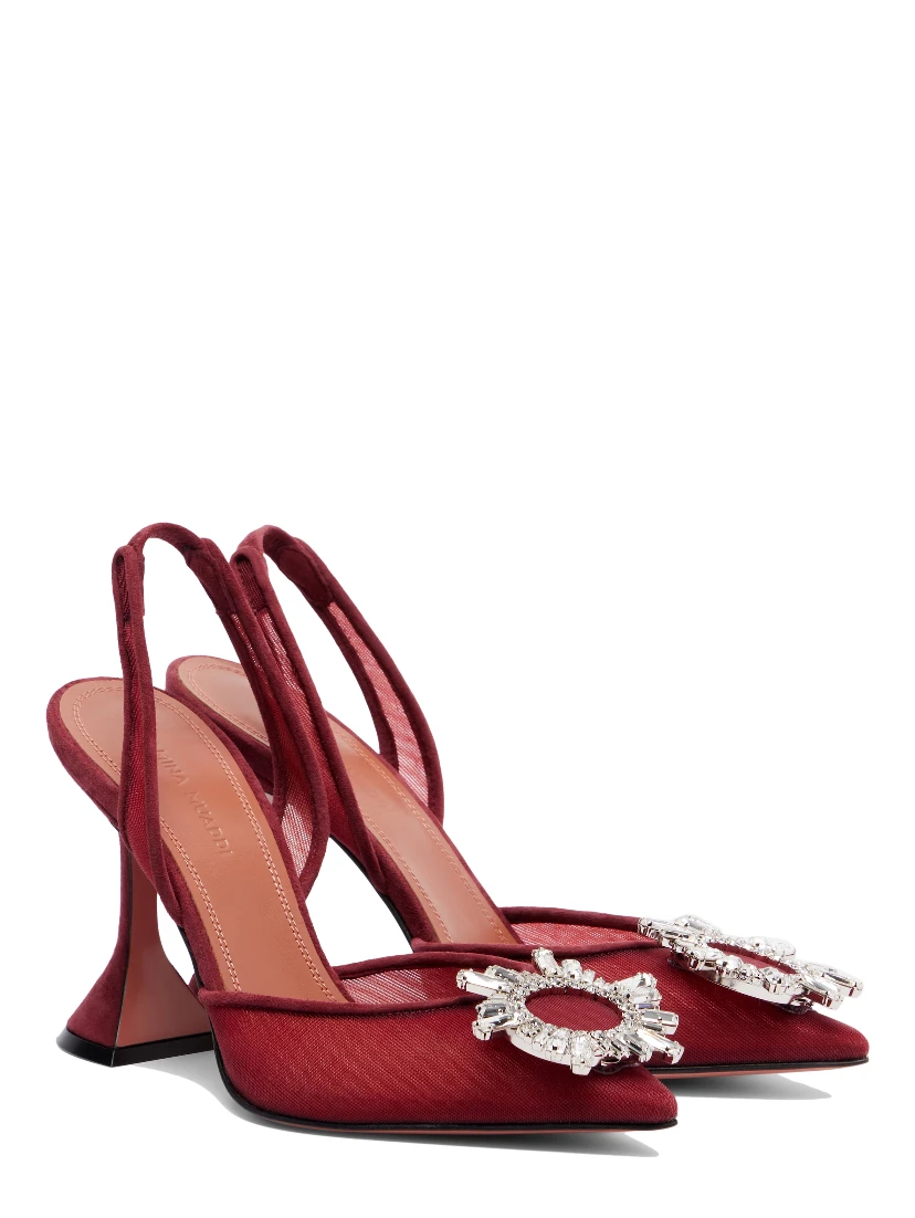 Amina Muaddi With Heel Red