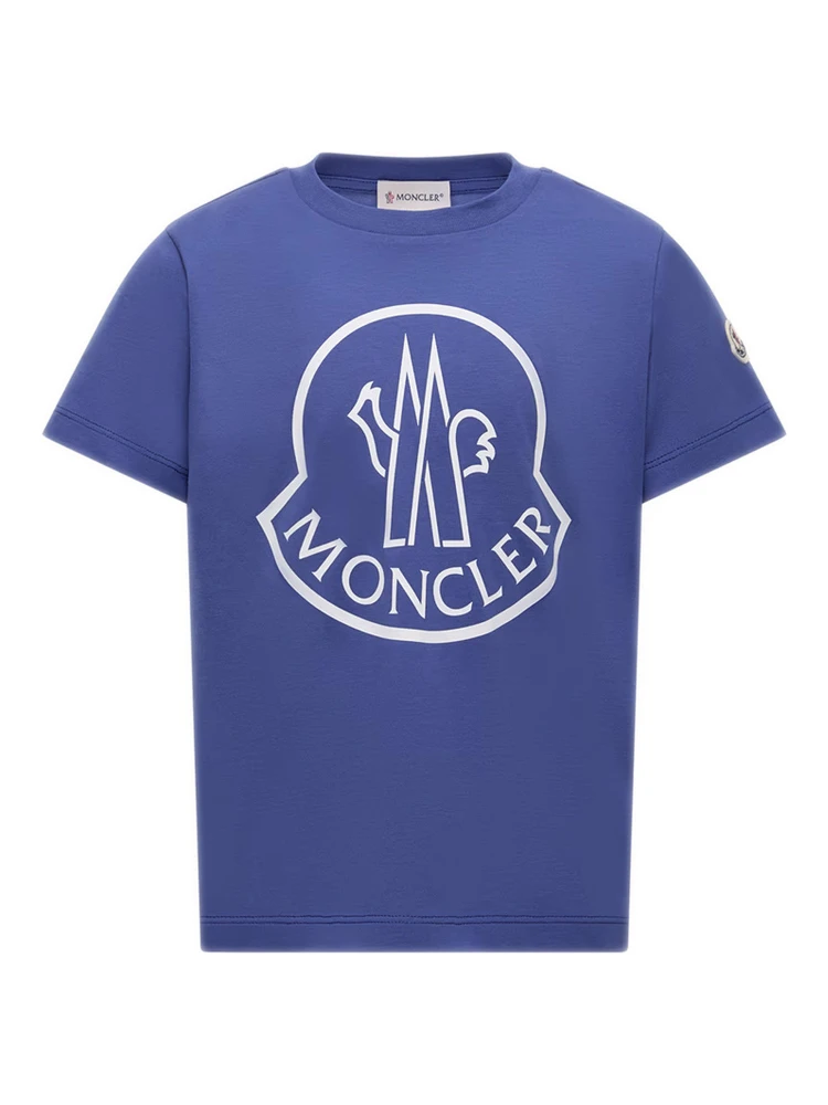 MONCLER KIDS T-shirts and Polos Blue