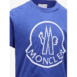 MONCLER KIDS T-shirts and Polos Blue