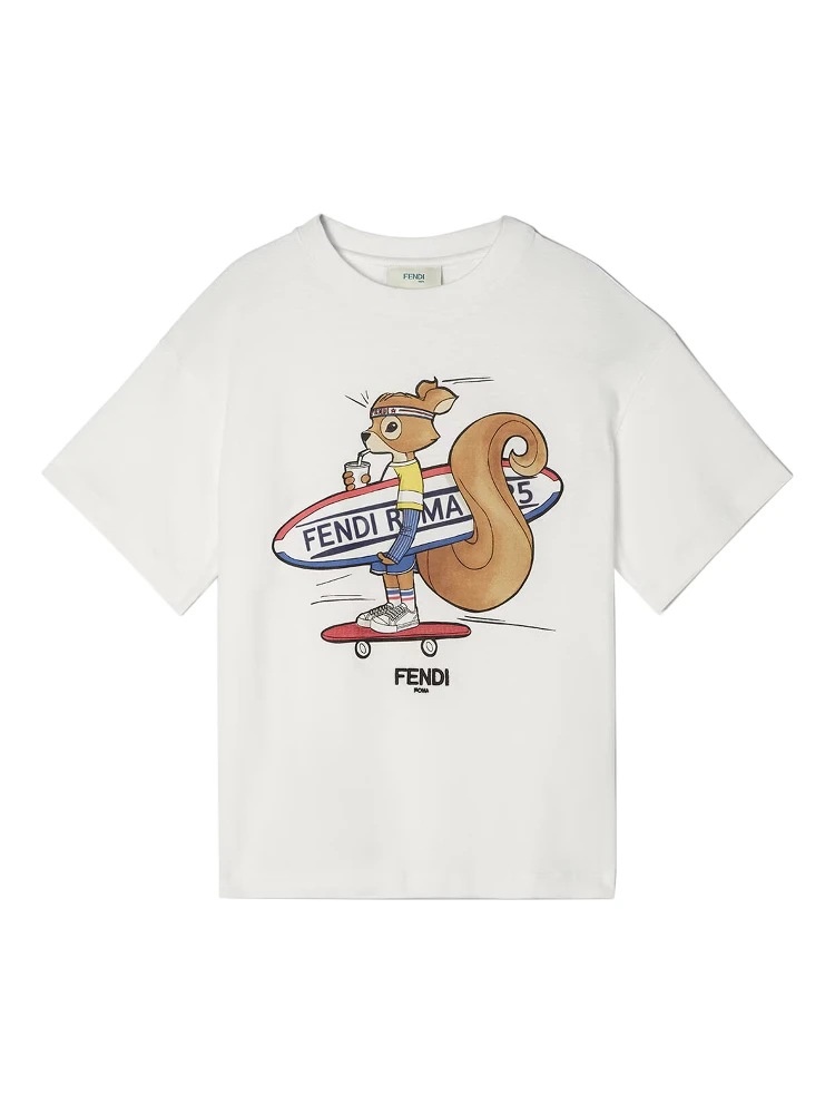 FENDI KIDS T-shirts and Polos White