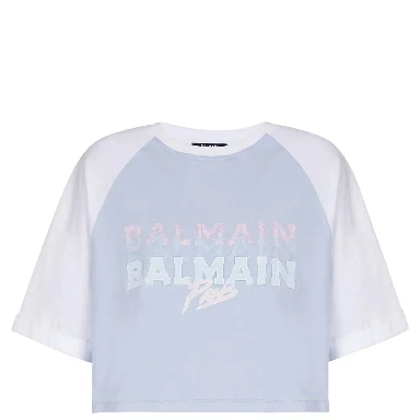 Balmain T-shirts and Polos Clear Blue