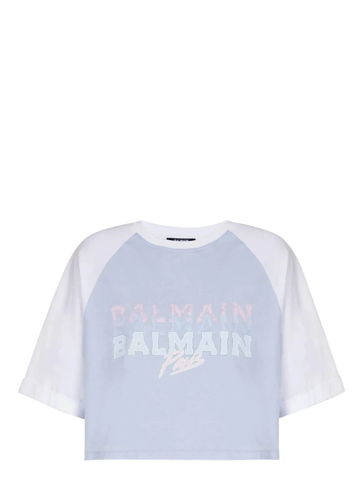 Balmain T-shirts and Polos Clear Blue