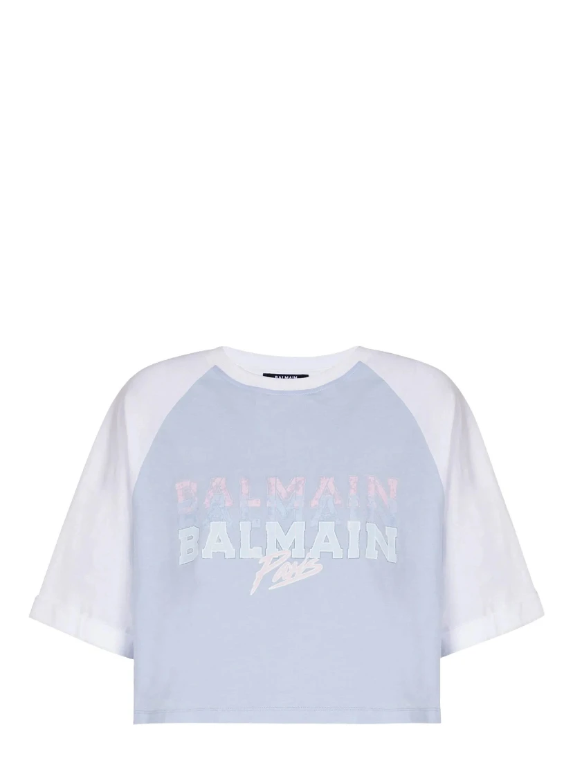 Balmain T-shirts and Polos Clear Blue