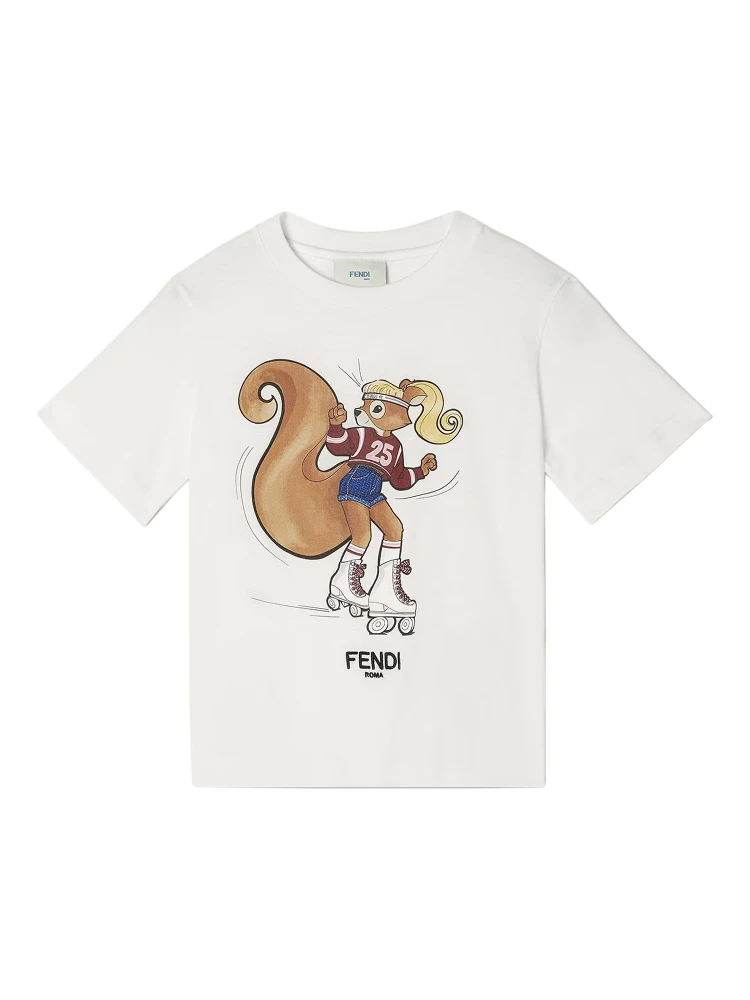 FENDI KIDS T-shirts and Polos White