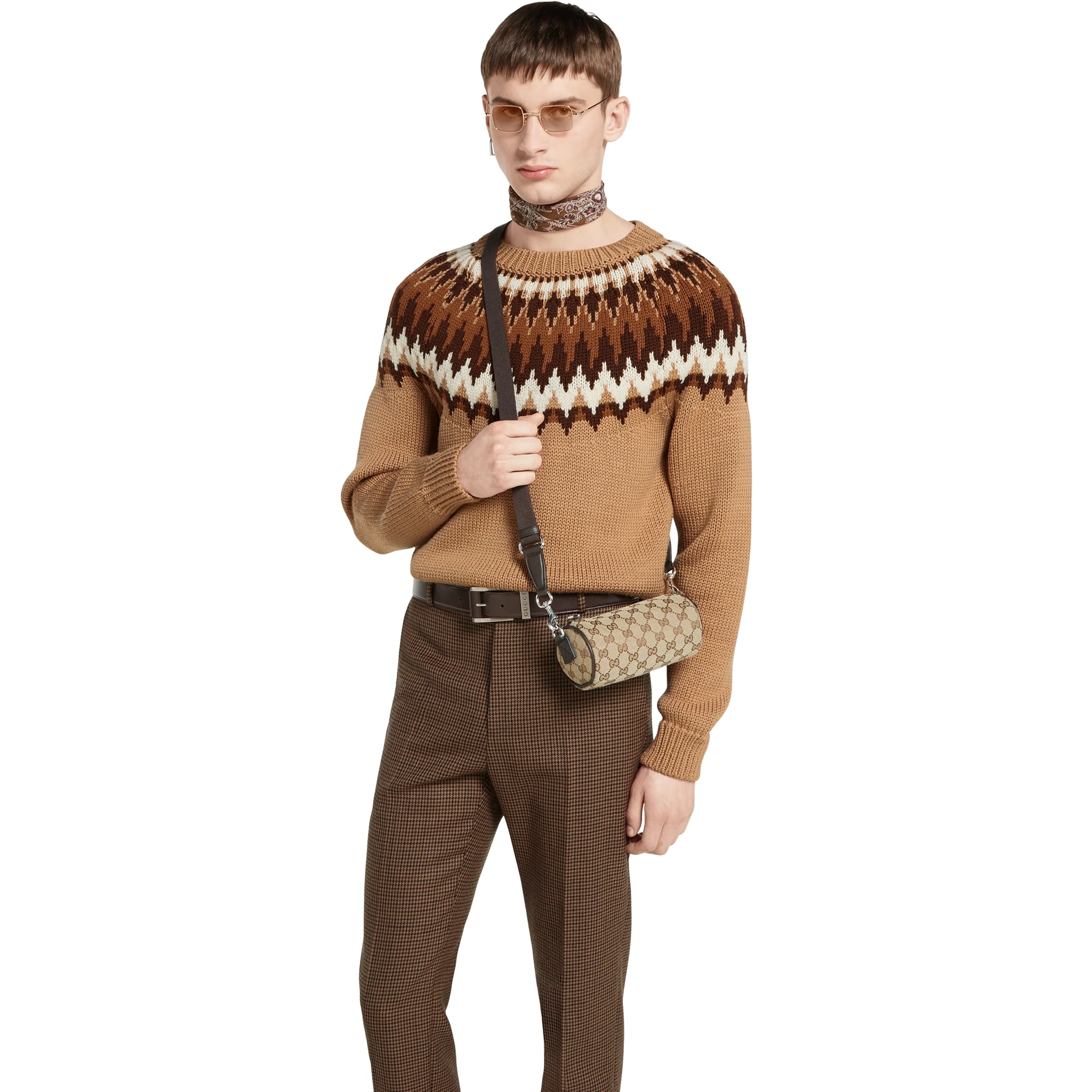 GG canvas mini cylinder bag