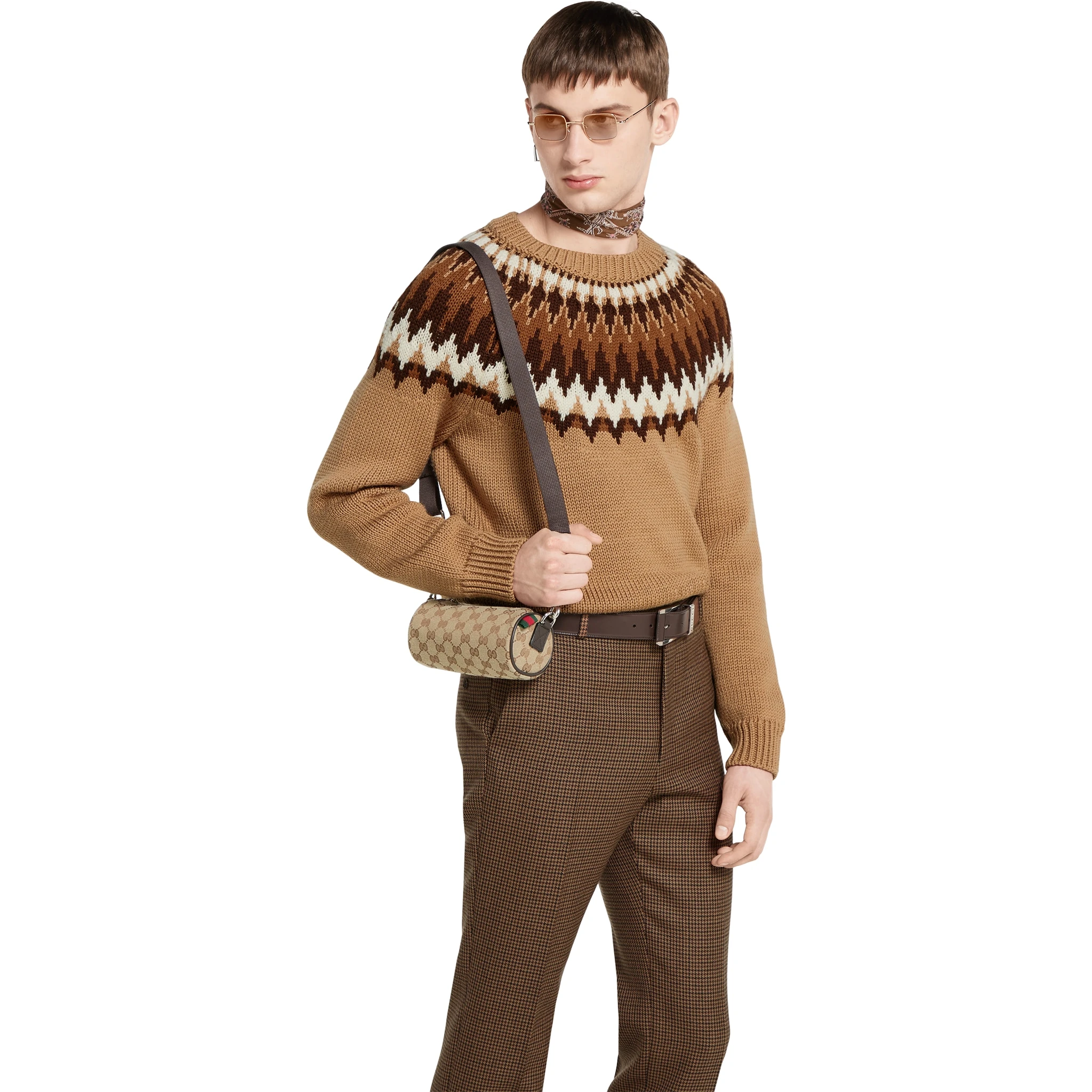 GG canvas mini cylinder bag