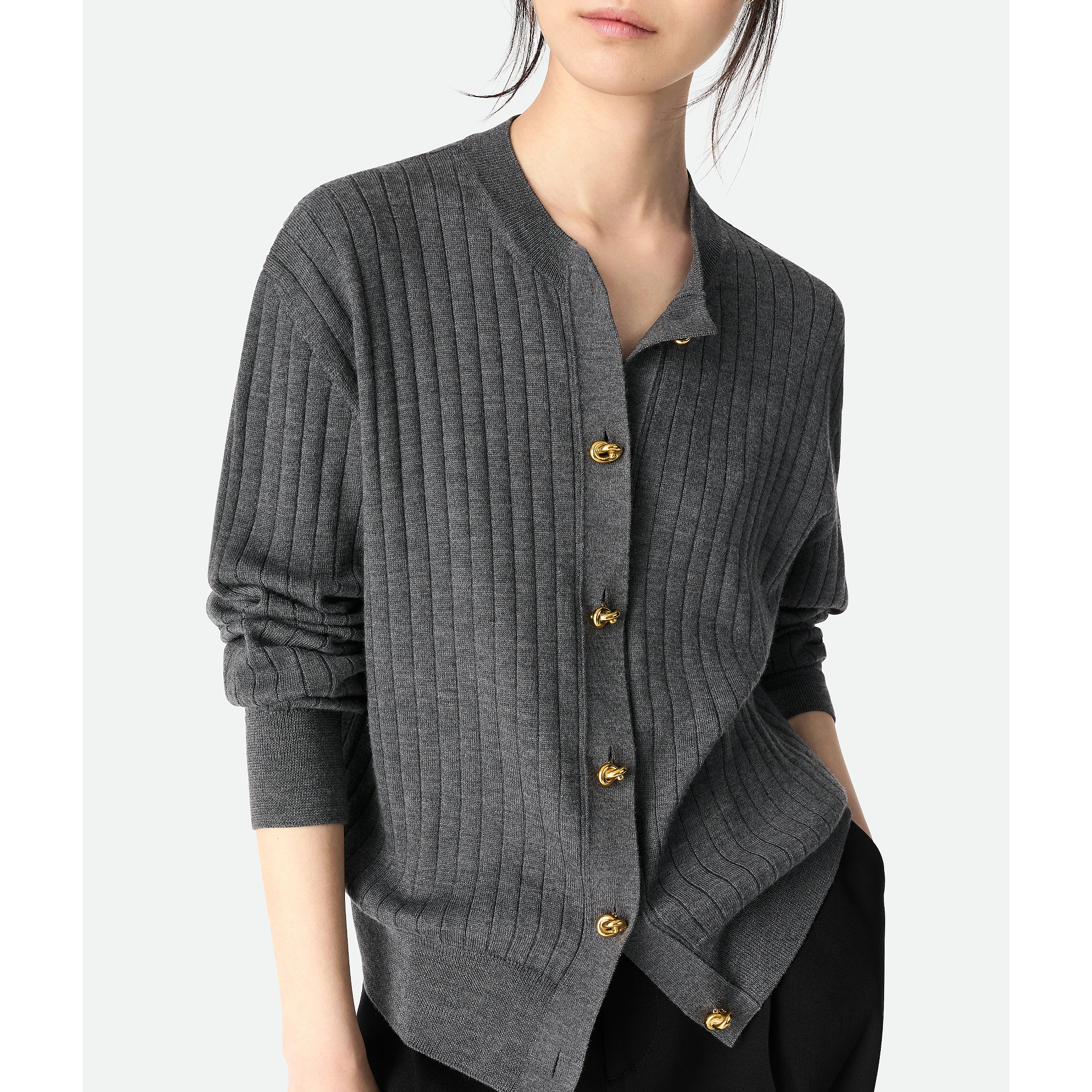 Bottega Veneta Sweaters Grey