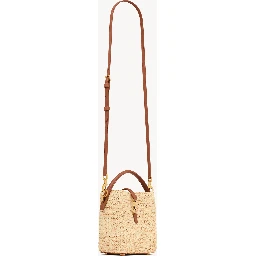 Raffia bucket bag