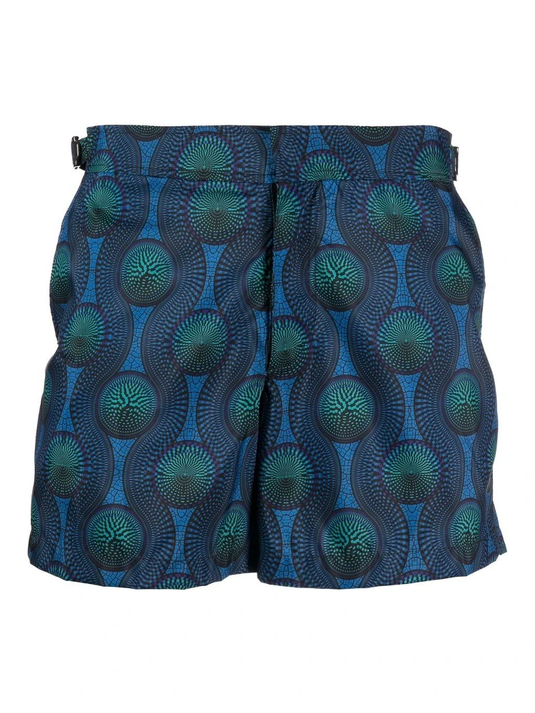 mosaic-print swim shorts