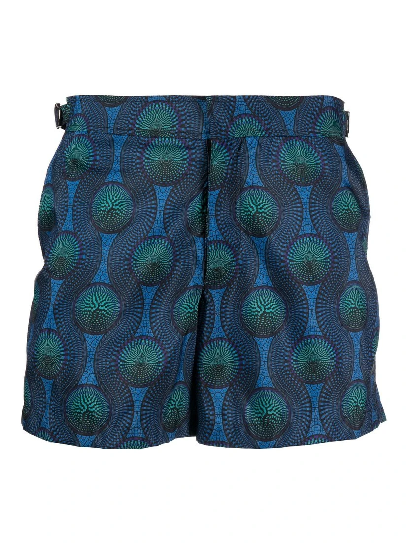 mosaic-print swim shorts