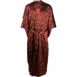 geometric-print tie-waist jacket