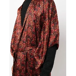 geometric-print tie-waist jacket