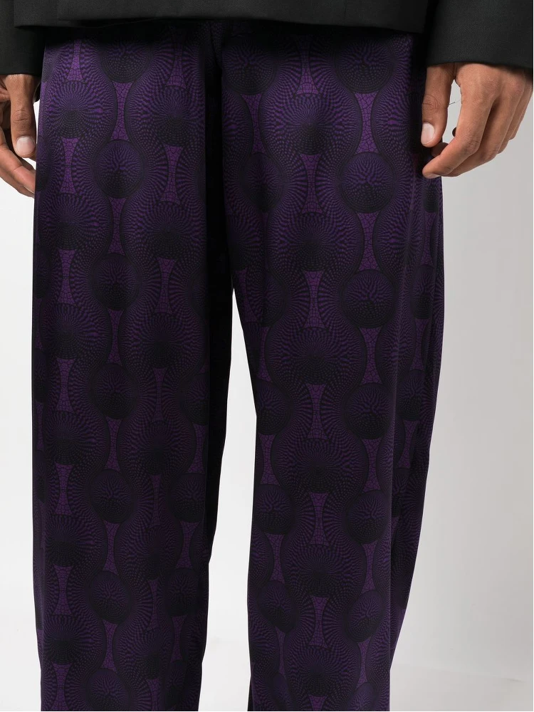 geometric-print silk trousers alternative