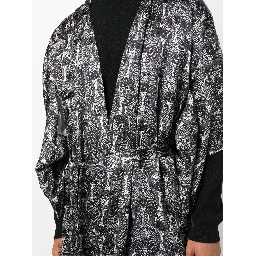 geometric-print tie-waist jacket